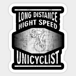 High Speed Hungry Crazy Unicycle Long Distance Biker Sticker